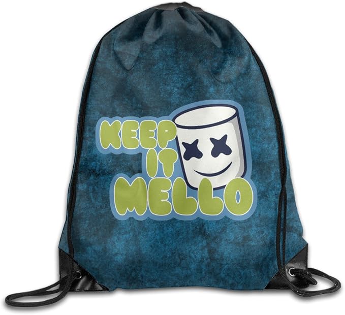 Keep It Marshmello DJ Sport Backpack Drawstring Print Bag Amazon.co.uk