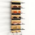 XEENEW Sunglasses Storage Organizer, Eyeglasses Holder Display Rack, Wall Mounted Holder for Bedroom, Living Room, Entryway (Black)