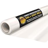 Dura-Gold Carpet Protection Film, 24-inch x 200-foot Roll, Clear Plastic | Carpet Protector, Self-Adhesive Plastic for Temporary Stair, Rug, and Floor Protection