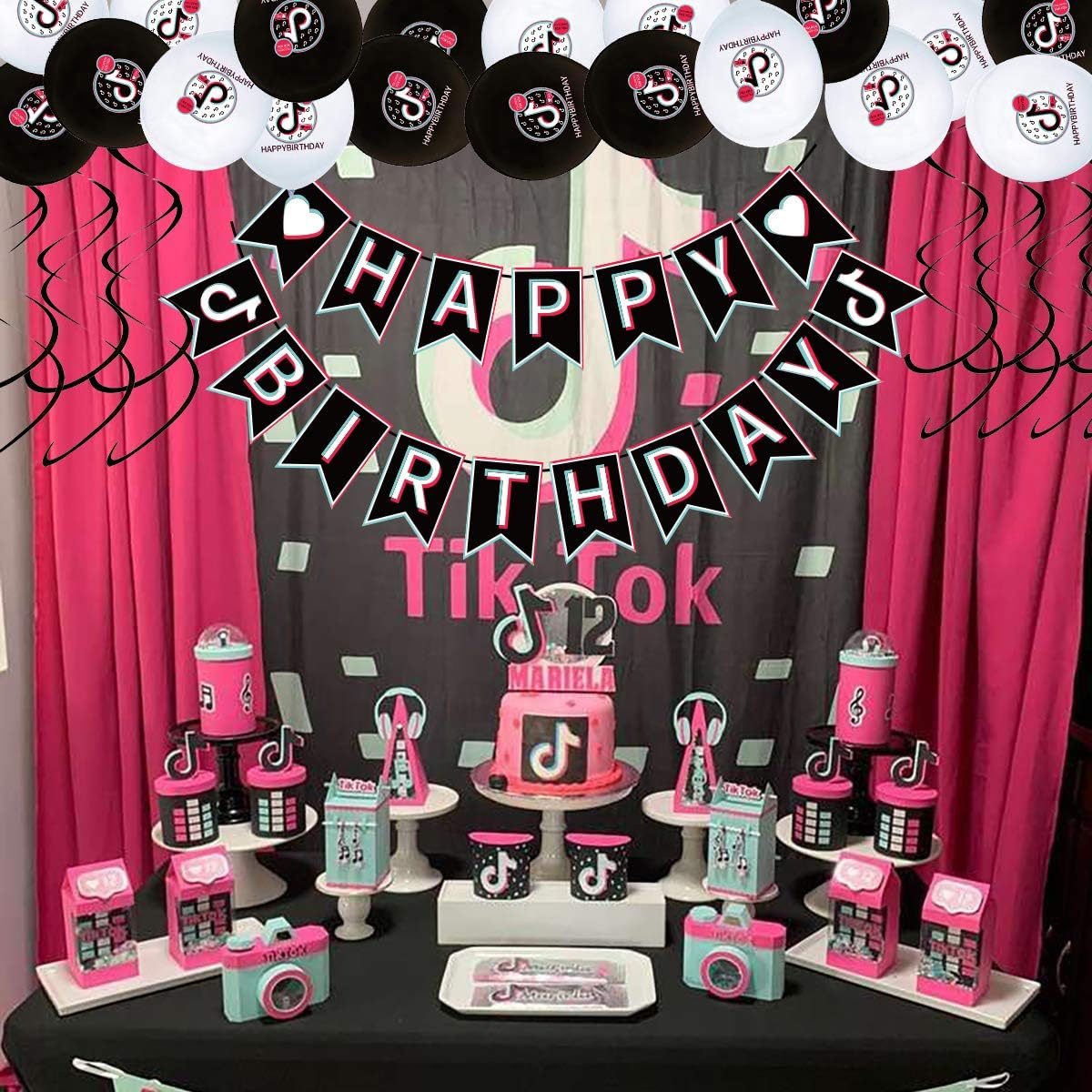 Tik Tok Birthday Banner With Super Large Tik Tok Cake Topper Tik Tok Party Decor Happy Birthday Music Theme For Tik Tok Party Supplies For Girls Boys Birthday Supplies Toys Games Connitglobal Tik Tok Birthday Banner With Super Large Tik Tok Cake Topper Tik Tok Party Decor Happy Birthday Music Theme For Tik Tok Party Supplies For Girls Boys Birthday Supplies Toys Games Connitglobal