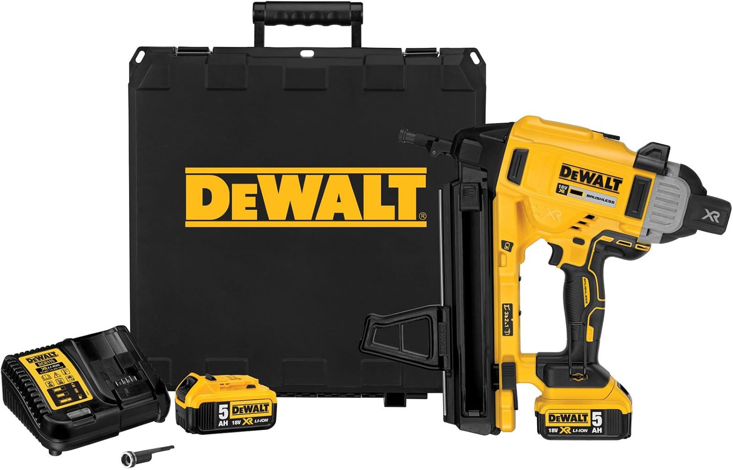 DeWalt DCN890 18v XR Cordless Concrete Nail Gun 2 x 5ah Liion Amazon