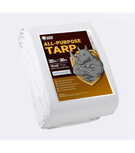 Tiger Tough 6 MIL Tarps - 20' X 30', Heavy Duty Waterproof, 3-Pack