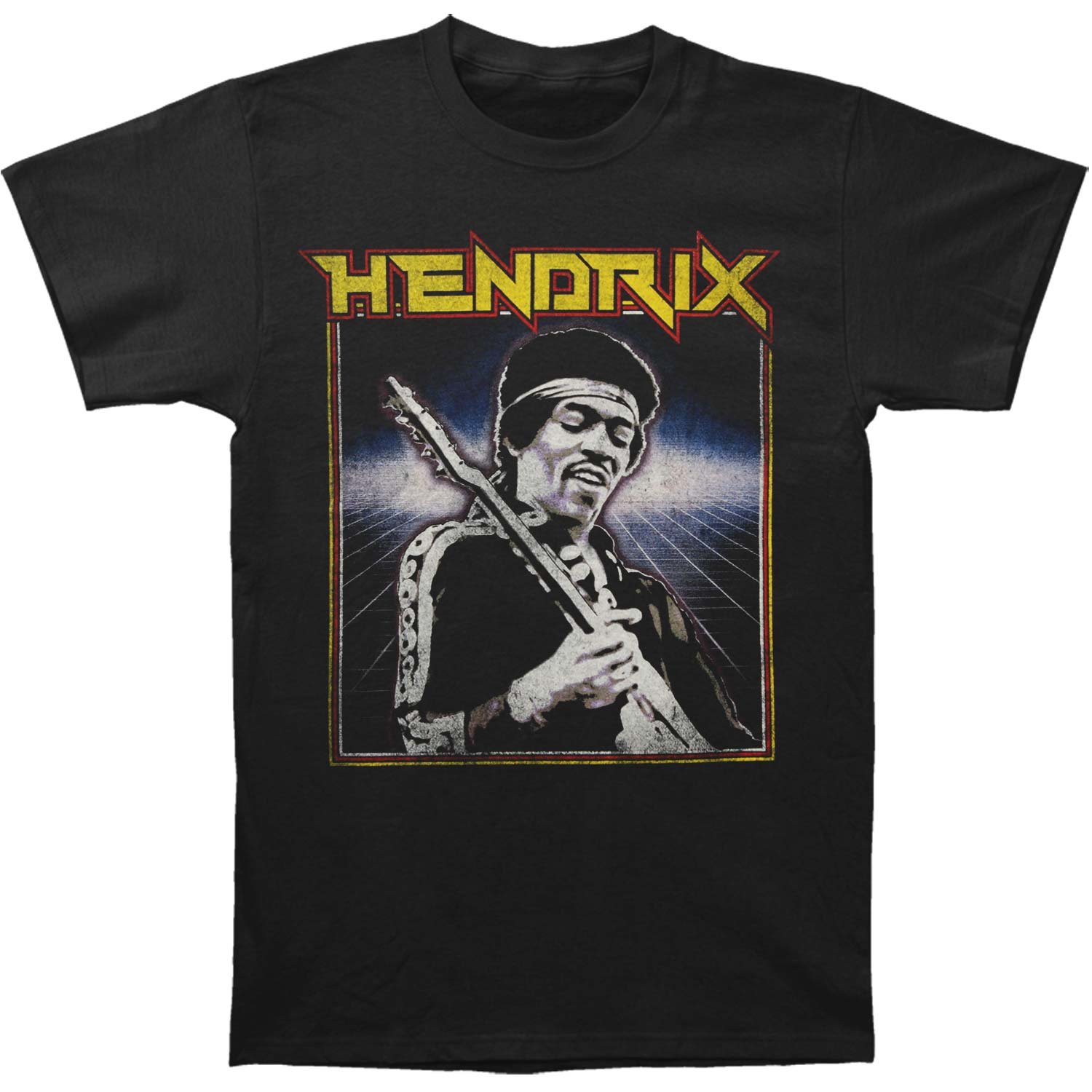 Jimi Hendrix S Hendrix Grid T Shirt Black | Kinihax