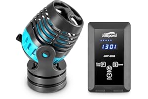 JEREPOND 2350GPH Wave Maker with Controller, DC 24V Powerhead with Magnetic Mounting, Wavemaker for aquarium 50 to 100 Gallons,for fresh and marine water fish tanks