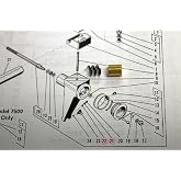 Replacement Part for Ammco 9836 Brass Wear Plug &amp; 2064 Spring for 3000, 4000, 4100 &amp; 7700 Brake Lathe