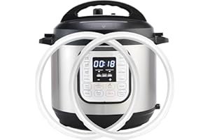 SIIREEMUU 2-Pack Sealing Ring for Instant Pot 6 Quart, Food-grade Silicone Replacement Parts for Instant Pot 6 Qt, BPA-Free Accessories for Instant Pot, Lid Gasket Seal Sealing Ring for Instantpot 5&6 Qt, Clear