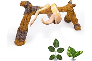 Tfwadmx Snake Climbing Branch,Resin Reptile Wood Trunk Branches Decor,Reptile Terrarium Climbing Accessories Decoration for Geckos, Lizards,Tarantulas,Hermit Crab,Frogs