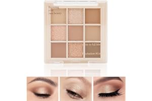 Boobeen Nude Eyeshadow Palette - Matte and Shimmer Makeup, Highly Pigmented Creamy Eye Shadow Powder, Create a Neutral Eye Look, Long Wearing