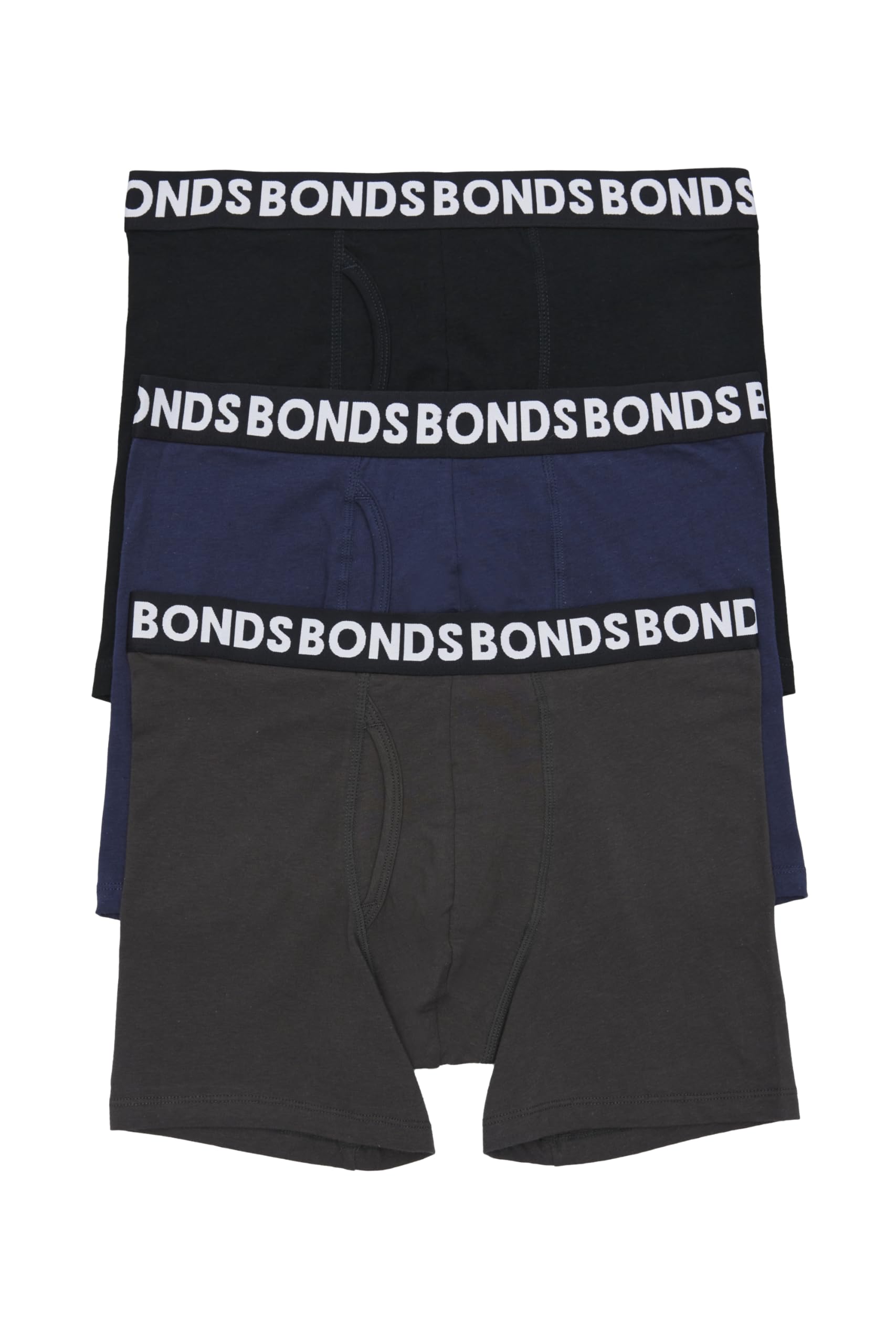 Photo 1 of (Small)Bonds Men's Underwear Boxer Briefs Pack, Everyday Men's Boxer Briefs, Mid-Length, Cotton-Blend Underwear, 3-Pack