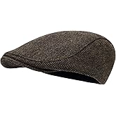 STARANCE Men's Flat Cap Wool Tweed Driving Irish Newsboy Hat