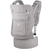 Porte-bébé Ergonomique Lictin - 3 Positions (3,5 à 20 Kg) - Certification CE - Avec Capuche Et Poche - Gris - 5