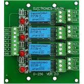 Electronics-Salon 4 DPDT Signal Relay Module Board, DC 5V Version, for Arduino Raspberry-Pi 8051 PIC.