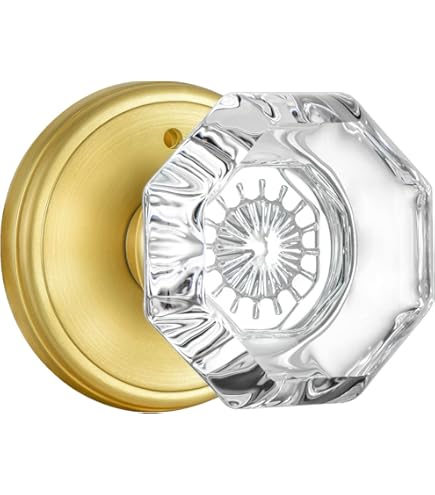 Quincy Thumb-Turn Privacy Door Set With Astoria Crystal Glass Knobs | House Of Antique Hardware - View #8