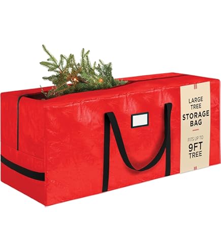 Bolsa De Almacenamiento Para árbol De Navidad Artificial | Grande 48x15.3x21.6 Pulgadas | Verde, Tela Oxford 210D | Para árboles Hasta 7.5 Pies