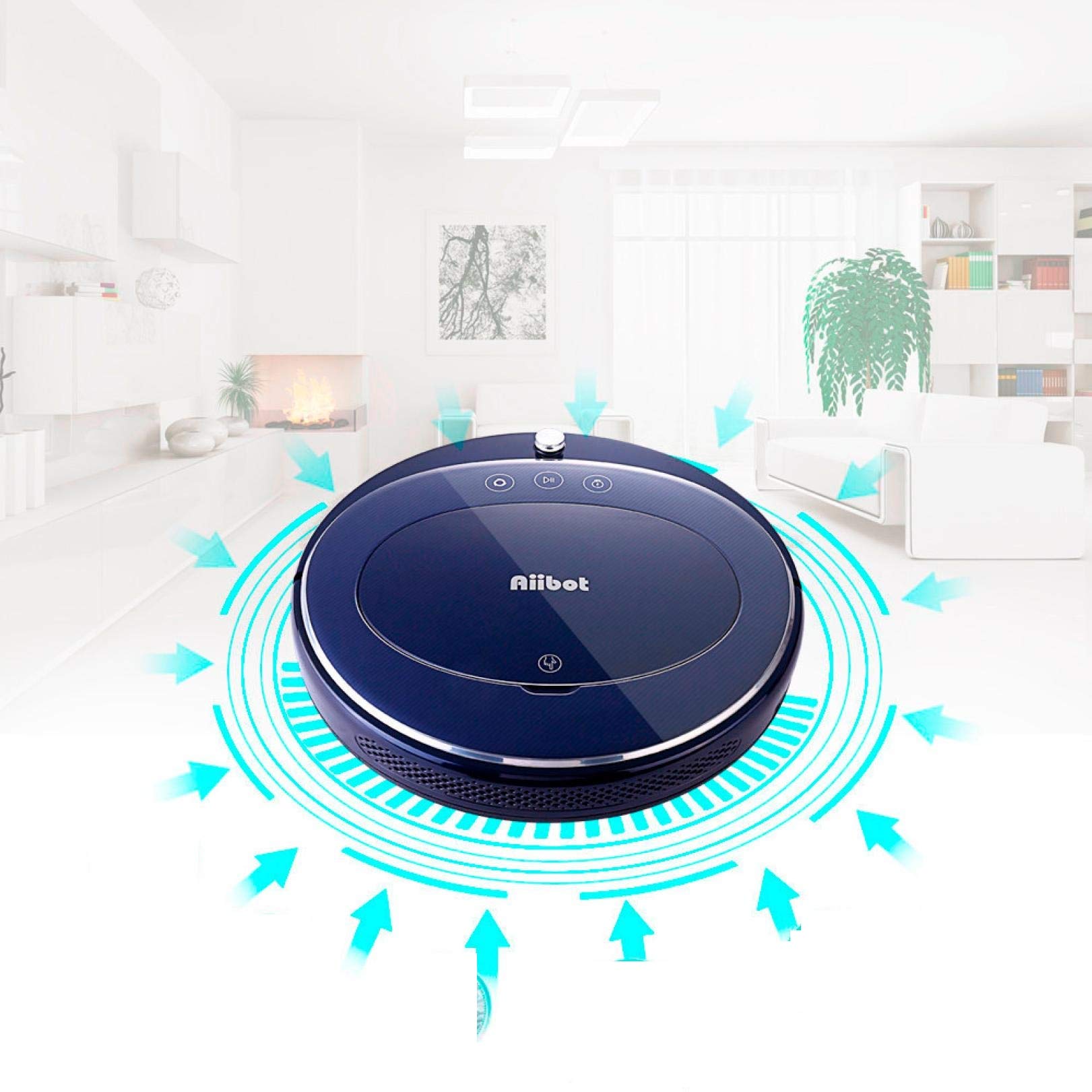 【USA in Stock】 Robot Vacuum, Wi-Fi Connectivity, Easily Connects with Alexa or Google Assistant, Voi