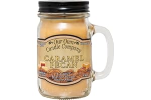 Our Own Candle Company Caramel Pecan Scented Mason Jar Candle, 100 Hour Burn Time - 13 Ounces