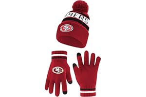 Ultra Game Youth NFL Official Super Soft Winter Beanie Knit Hat With Extra Warm Touch Screen Gloves