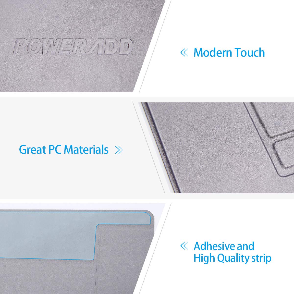 Poweradd Tablet Stand, Lightweight Adjustable Tablet Holder, Desktop Stand Dock Laptop Stand Compatible with iPad, Tablets, Laptop, Nintendo Switch and More - Grey