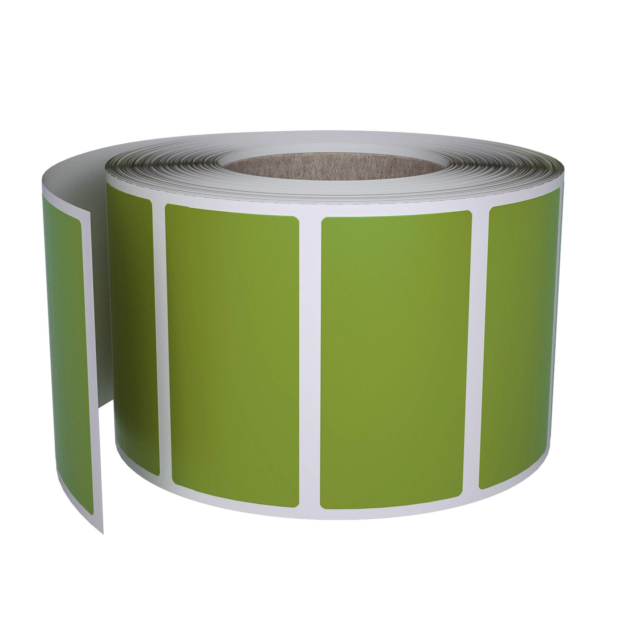 Royal Green Rectangular Color Coding Sticker Roll - Labels for Storage and Organization, 4cm x 1.9cm (1.57in x 0.75in) Name Labels for Office Supplies, 500 Pieces (Olive Green)