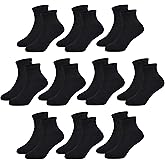 hoomore Kids Quarter Ankle Socks for Boys Girls Youth 10 Pack,Seamless Athletic Soft Cotton Socks for Sport School 4-14 Years
