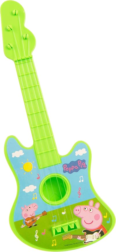 Peppa Pig Guitar 4 Nylon Strings Kids Toy Musical Instrument 28cm Colors Vary