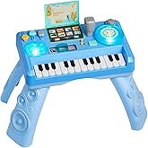 VEVOR Baby DJ Playset for Toddlers 6-18 Months, Educational Musical Table Toys with 133 Sound Sources, Recording and LED DJ Turntable, Baby Activity Table for Birthday, for Kids Aged 6-18 Months