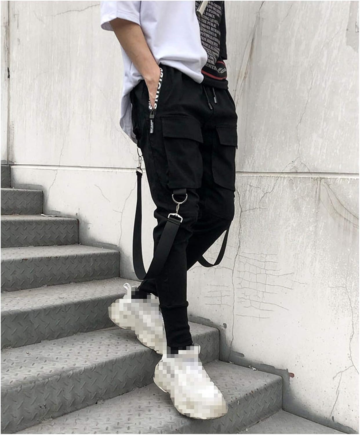 MOKEWEN Men's Elastic Waist Drawstring Jogger Sport Harem Pants: Clothing
