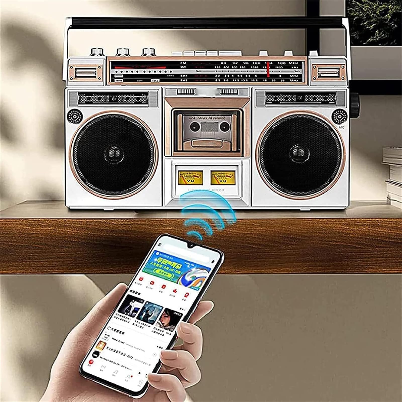 Mua Cassette Boombox, Classic 80s Style Retro Boombox CD Tape Player ...