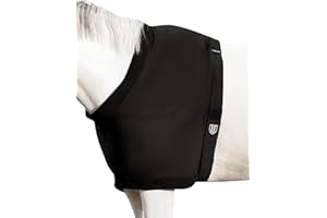 Harrison Howard Horse Shoulder Guard Thick Stretchy with Inner Soft Fleece Lining Adding Comfort Prevents Chafing Black M