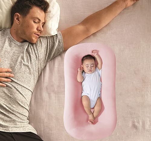 Baby Lounger Pillow,Loevin Baby Lounger for Newborn Soft Organic