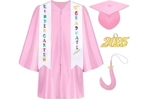 Fingertip WD 2025 Kindergarten Graduation Cap and Gown Tassel Set for Kindergarten Preschool Toddler Children