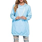 Famulily Womens Oversized Hoodie Extra Long Hooded Tunic Sweatshirt with Pockets