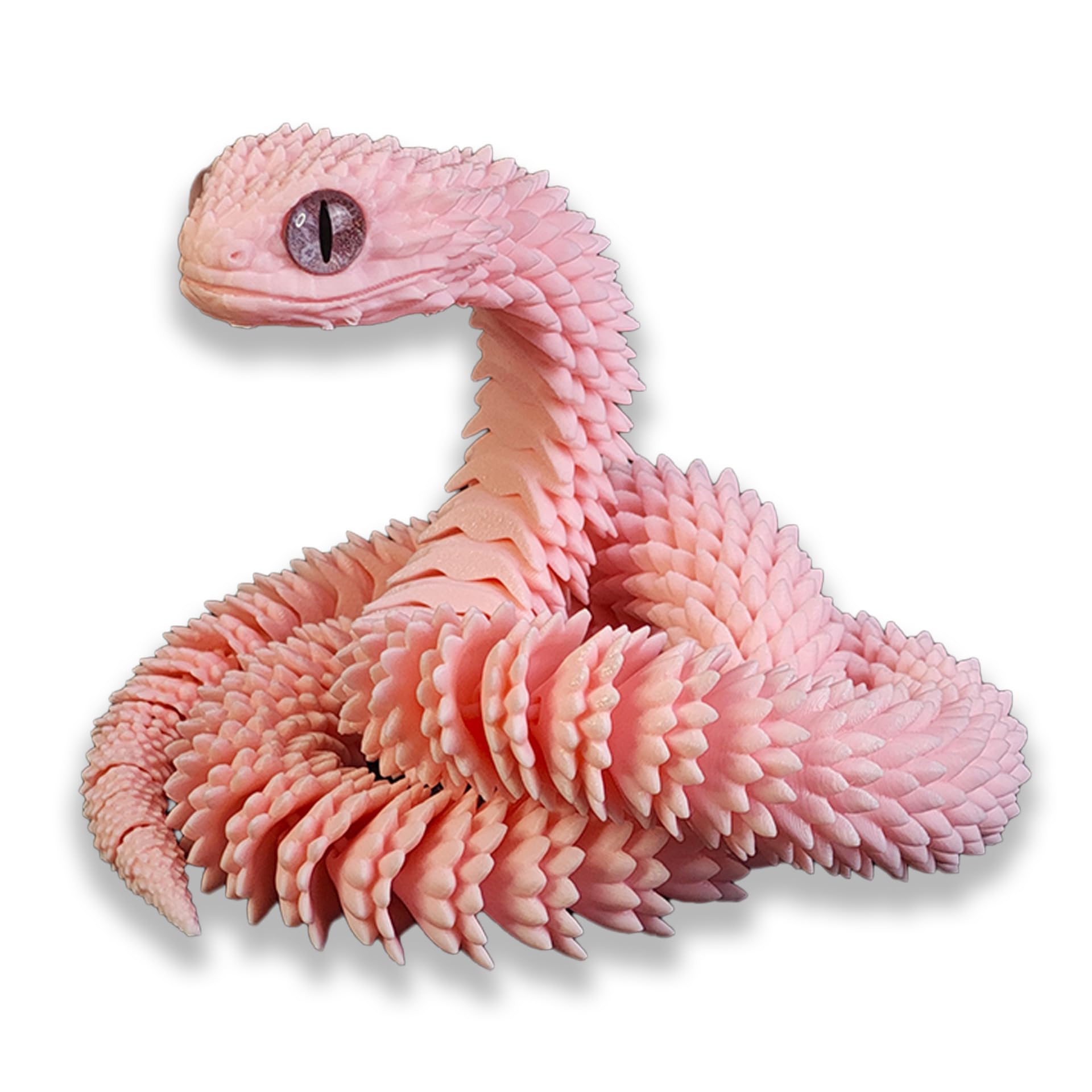 Photo 1 of *MINOR DAMAGE - USED*
Binvin 3D Printed Animals-Snake Viper,3D Printed Snake Toys Articulated Snake 3D Printed Animals Animal Model Ornaments Creative Funny Toy Festival Gift for Frends (Pink, 20.2Inch)