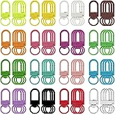 64 Pieces Colorful Metal Lobster Claw Clasps 360° Lanyard Swivel Snap Hooks Metal Lanyard Clips Lobster Bag Charm Key Chain Hooks DIY Claw Clasps for Jewelry Making Purse Bags Keychain Art Crafts