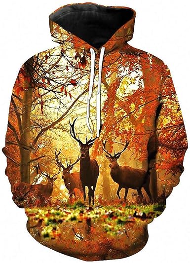 3d deer hoodies