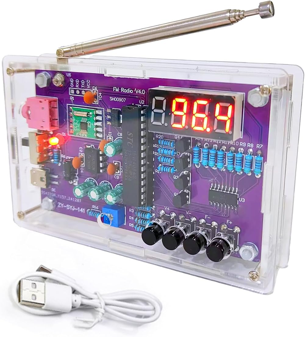 Gikfun FM Radio Kit Soldering Practice 87-108MHz Two Power Modes EK1989