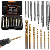 Damaged Screw Extractor Set 14 Pcs,Left Handed Drill Bit Screw Extractor | High-Hardness,Wear Resistance,Easy Out Screw, Stocking Stuffers for Men,with Portable Case,Gifts for Adults Him,Home DIY