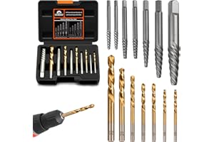 Coobeast 14pcs Screw Extractor Set and Left Hand Drill Bits For Removing Broken Bolt Extractor Kit, Easy Out Screw Extractor Set, Screw Remover Tool With Storage Case, Gifts for Men, Dad and Husband