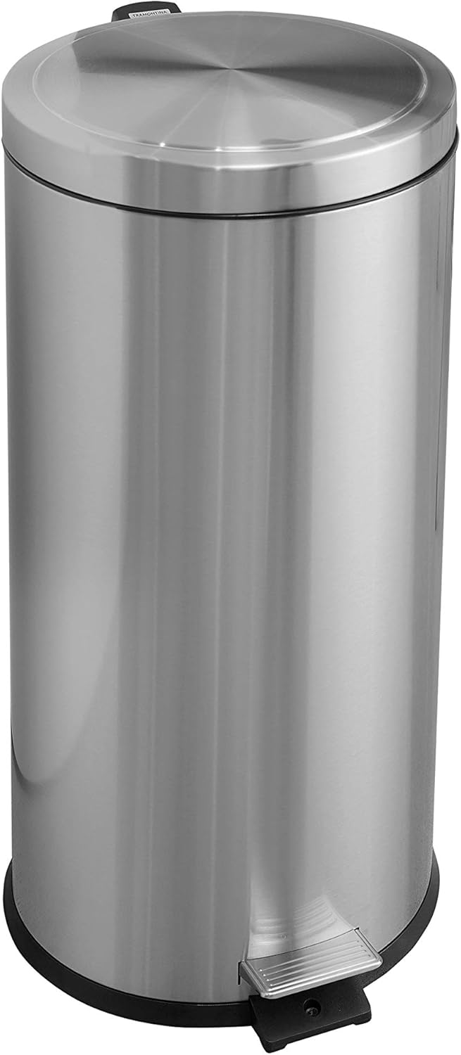 Tramontina 81200/003DS 8 Gallon Stainless Steel Round Step