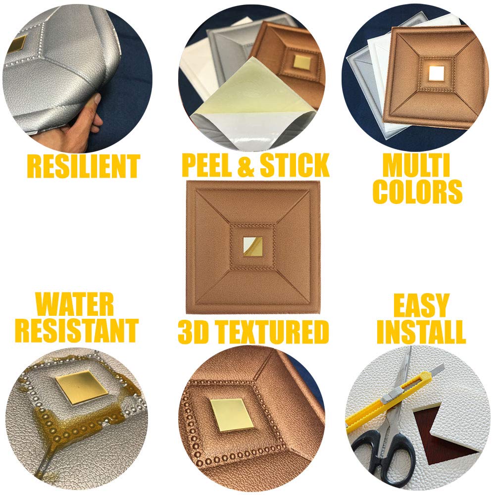 White Home Decor Eazy How To 24 Pack Ceiling Tiles 12x12 Random