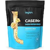 LEGION Casein+ Casein Protein Powder (Cinnamon Cereal) - Slow-Release Micellar Protein Powder - Non-GMO, Gluten-Free & Naturally Sweetened Powder from Grass-Fed Cows