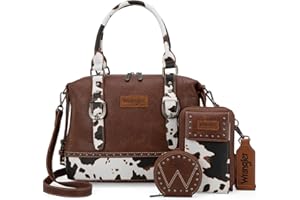 MONTANA WEST Wrangler 3Pcs Doctor Bag Sets for Women Top-handle Satchel Bag with Cell Phone Handbag and Coin Purse