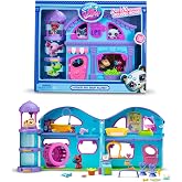 Littlest Pet Shop Series 2 Pet Shop Playset | LPS Playset With 2 Pet Mini Figures 20 Accessories 1 Collector Card And 1 Virtual Code | Animal Collectable Kids Toys For Girls And Boys