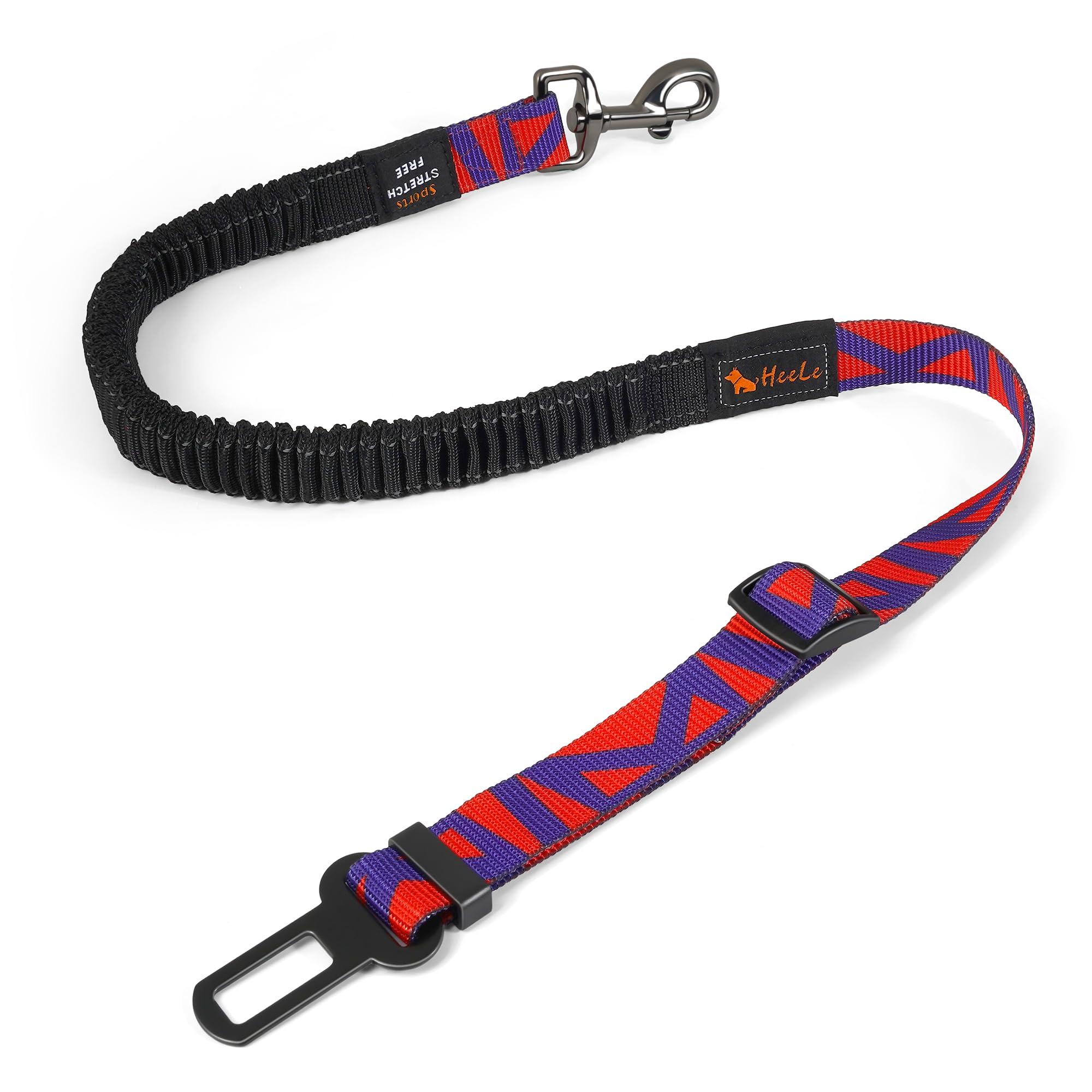 AYADA Dog Seat Belts for Cars UK Adjustable Elastic Metal Buckle Nylon Webbing,Dog Car Harness Restraint Crash Tested Clip Chew Proof Pet Travel Safety Lead Carabiner Accessories Puppy Cat (Red)