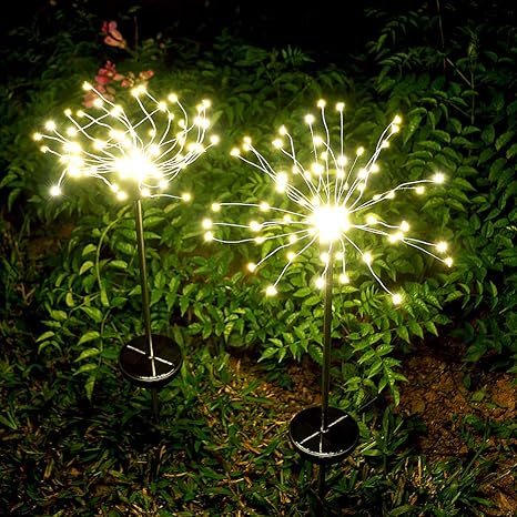 Garden Solar Lights Outdoor 2 Pack Solar Powered Decorative Stake