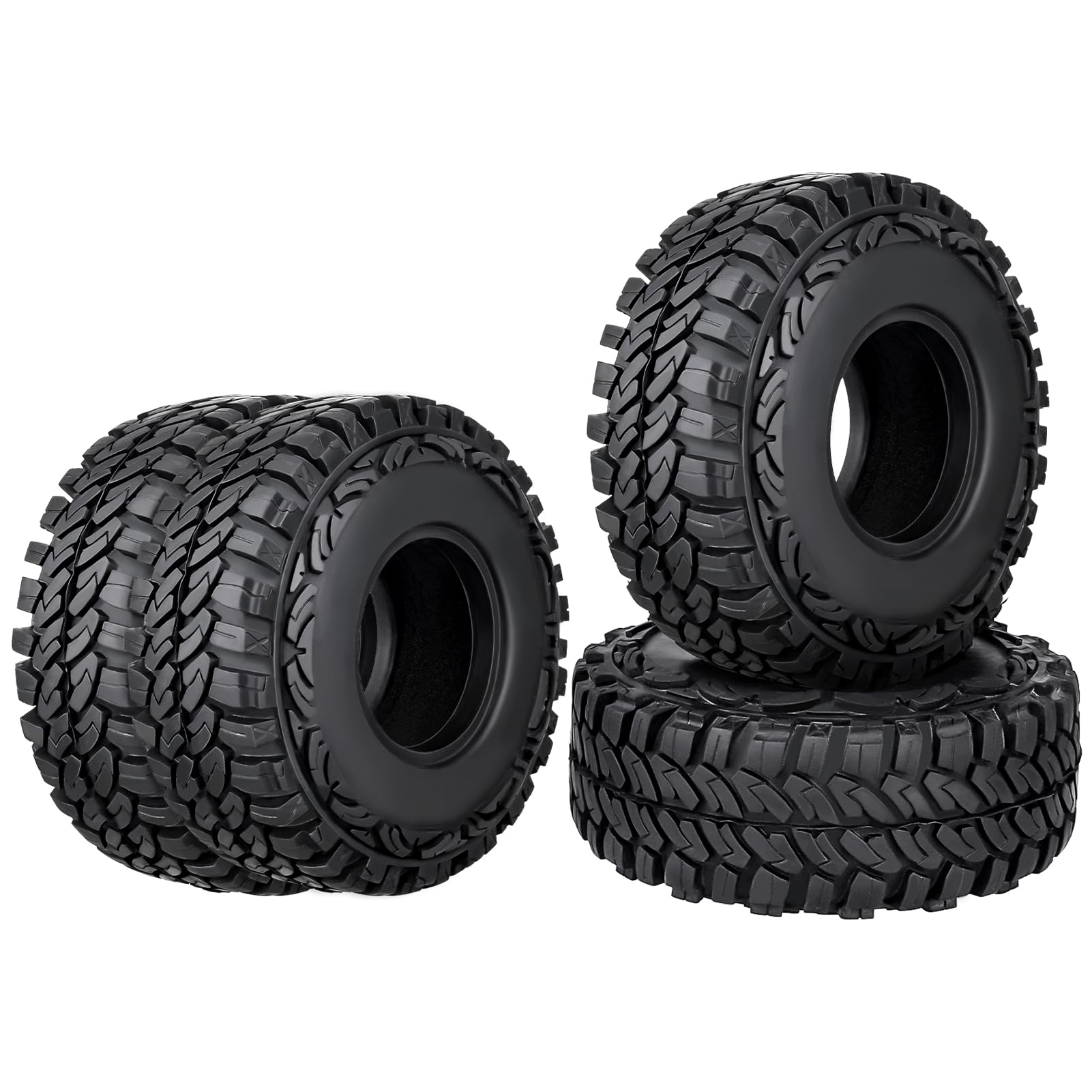 Photo 1 of CrazyHobby 1.9 Crawler Tires with Foam Inserts for Traxxas TRX-4 Axial SCX10 II III 1/10 RC Rock Crawler Car