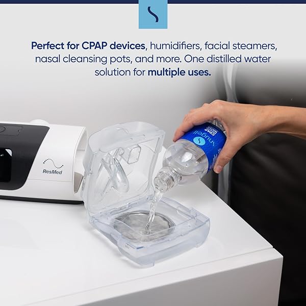 SNUGELL DISTILLED WATER FOR CPAP MACHINES, TRAVEL SIZE BOTTLES (24 -PACK, 12 OZ EACH) – UP TO 1 MONTH SUPPLY – CLEAN, MULTI-USE, TRAVEL-FRIENDLY, MADE IN USA