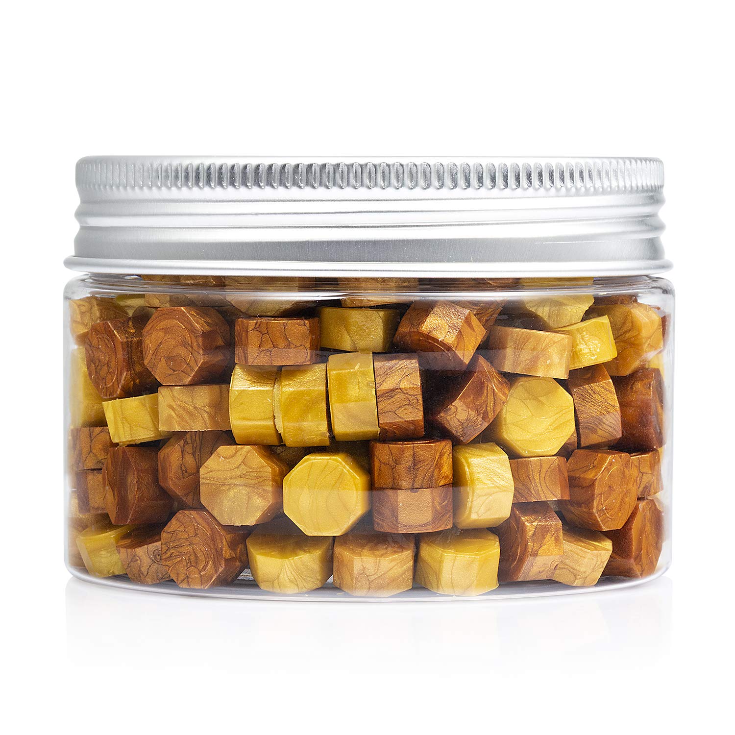 Mceal 200 Pieces Sealing Wax Beads Golden Mix Three Colors