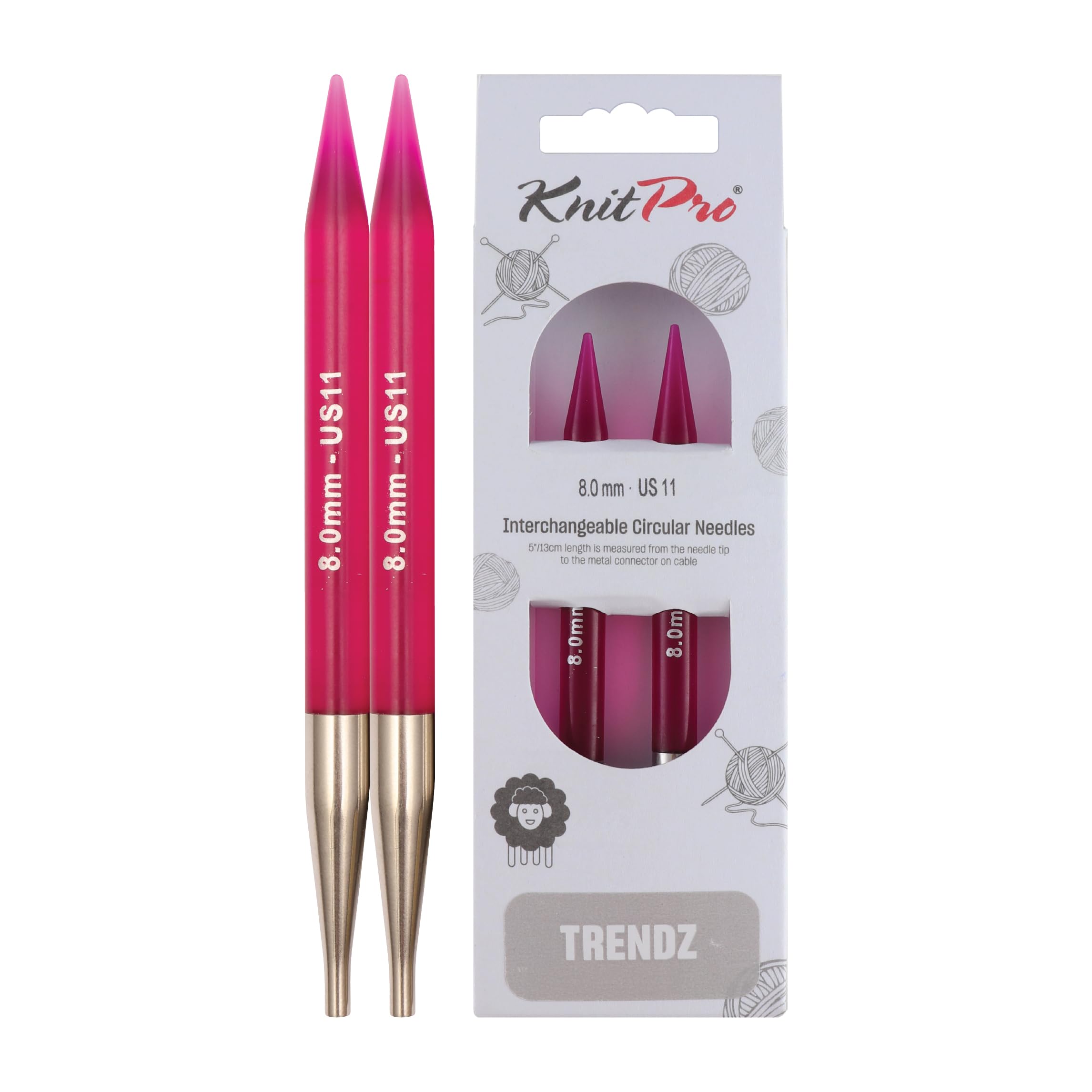 KnitPro Trendz Interchangeable Circular Needles 5" (13cm) | 8.00mm — image 1
