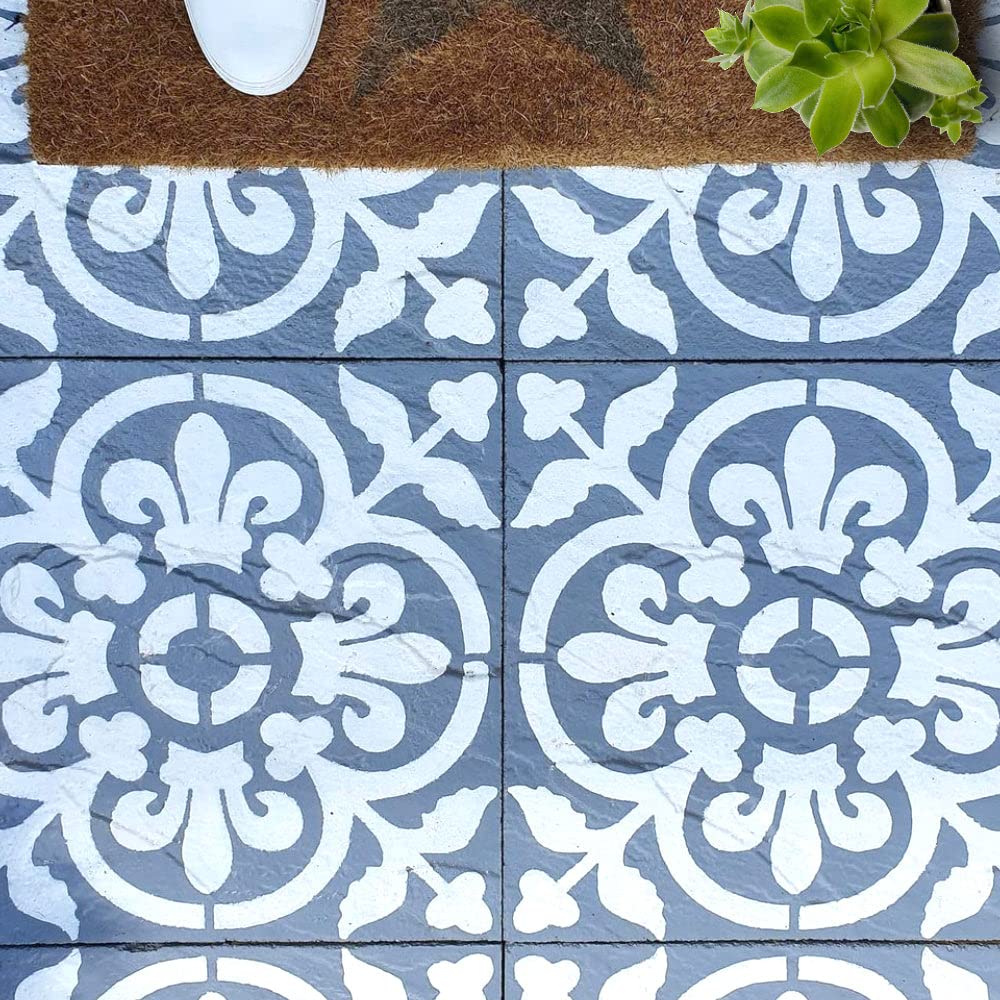 2X Dizzy Duck Valencia Large Patio Stencil for Garden Paving Slabs Flags Concrete Path (45 cm) 17.5"